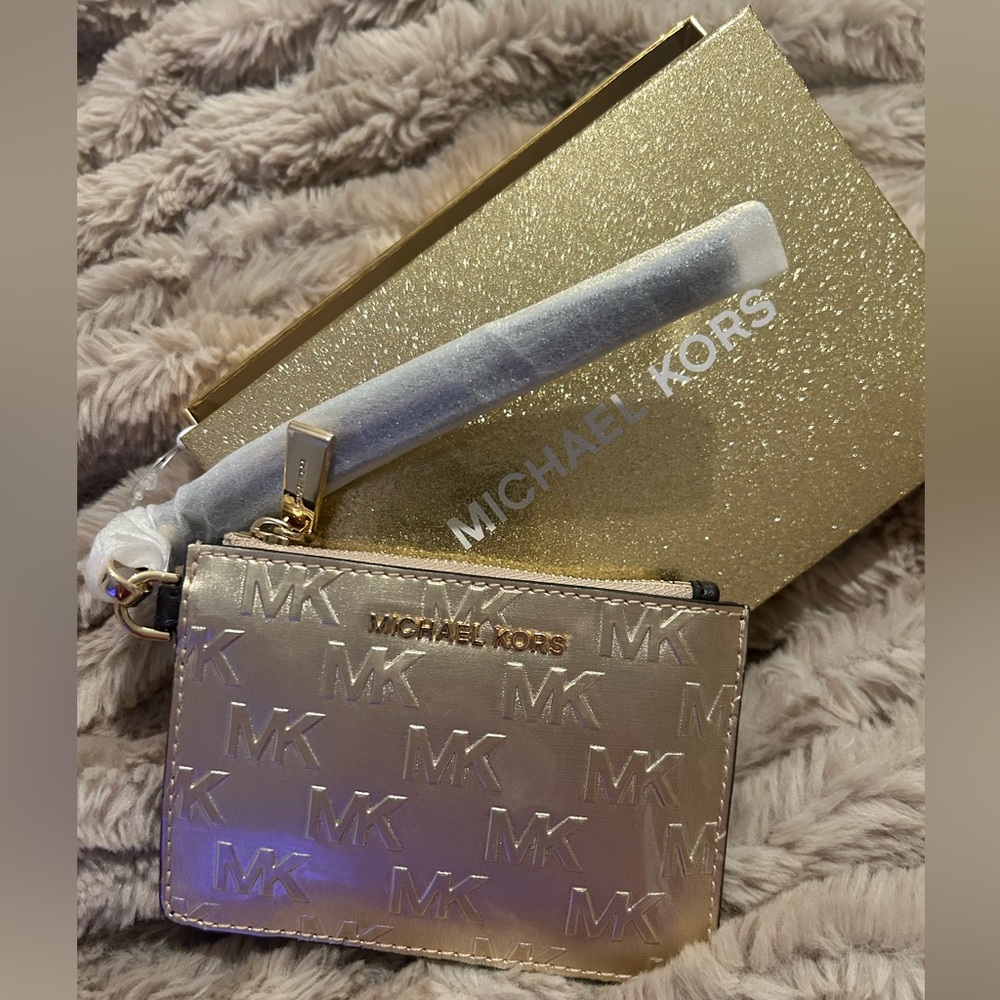 NWT Gold Michael Kors Wallet/Wristlet